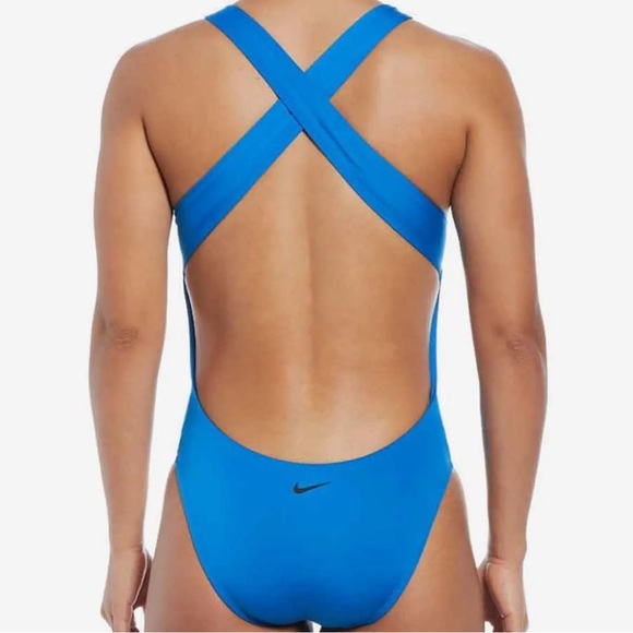 Nike Women's Vibrant Blue One-Piece Swimsuit NWT - Picture 2 of 9